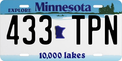 MN license plate 433TPN