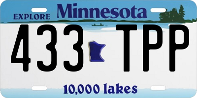 MN license plate 433TPP
