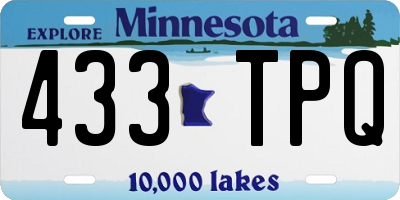 MN license plate 433TPQ