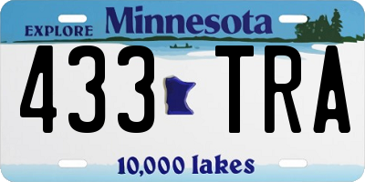 MN license plate 433TRA