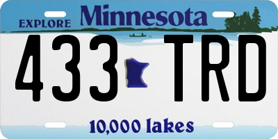 MN license plate 433TRD