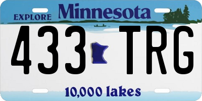 MN license plate 433TRG