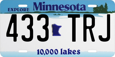 MN license plate 433TRJ