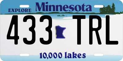 MN license plate 433TRL