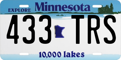MN license plate 433TRS