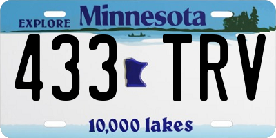 MN license plate 433TRV