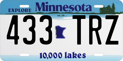 MN license plate 433TRZ