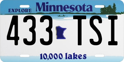 MN license plate 433TSI