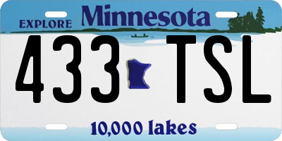 MN license plate 433TSL