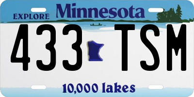 MN license plate 433TSM
