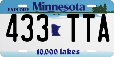 MN license plate 433TTA
