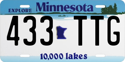 MN license plate 433TTG