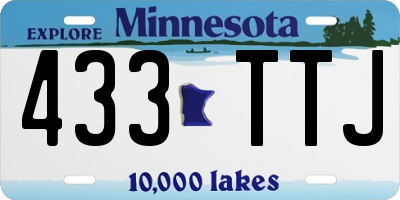 MN license plate 433TTJ