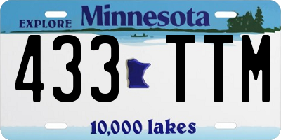 MN license plate 433TTM