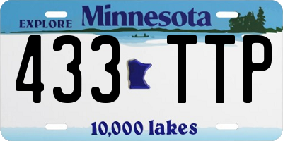 MN license plate 433TTP