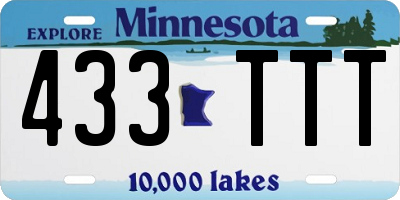 MN license plate 433TTT