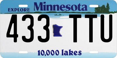 MN license plate 433TTU