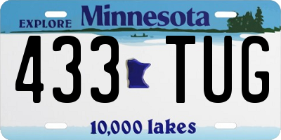 MN license plate 433TUG