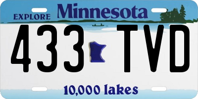 MN license plate 433TVD