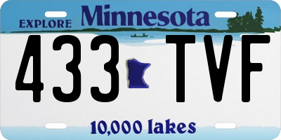 MN license plate 433TVF