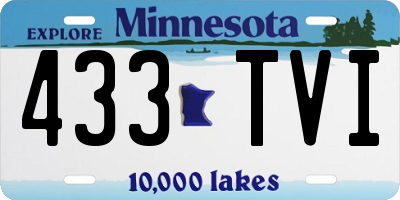 MN license plate 433TVI