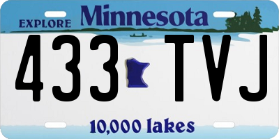 MN license plate 433TVJ
