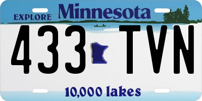 MN license plate 433TVN