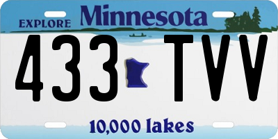 MN license plate 433TVV