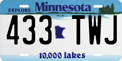 MN license plate 433TWJ