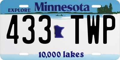 MN license plate 433TWP