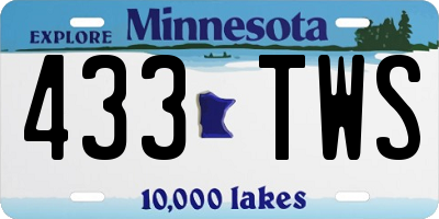 MN license plate 433TWS