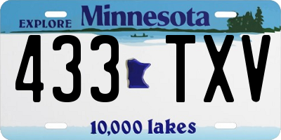 MN license plate 433TXV