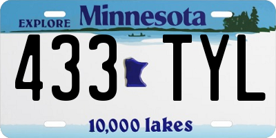 MN license plate 433TYL