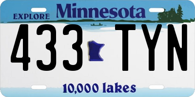 MN license plate 433TYN