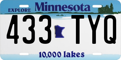 MN license plate 433TYQ