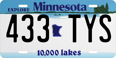 MN license plate 433TYS