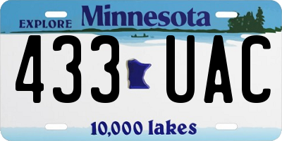 MN license plate 433UAC