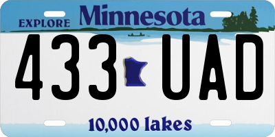 MN license plate 433UAD