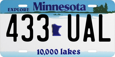 MN license plate 433UAL