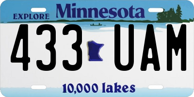 MN license plate 433UAM