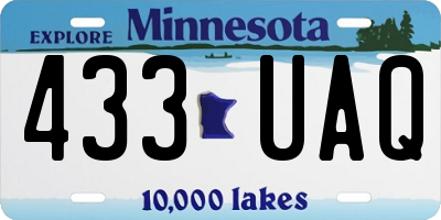 MN license plate 433UAQ