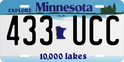 MN license plate 433UCC