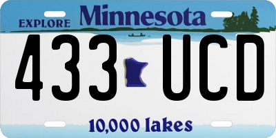 MN license plate 433UCD