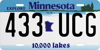 MN license plate 433UCG