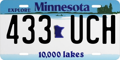 MN license plate 433UCH