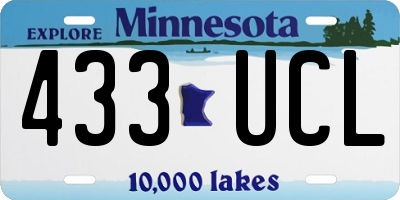 MN license plate 433UCL