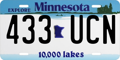 MN license plate 433UCN