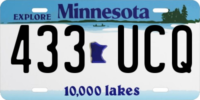 MN license plate 433UCQ