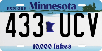 MN license plate 433UCV