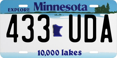 MN license plate 433UDA
